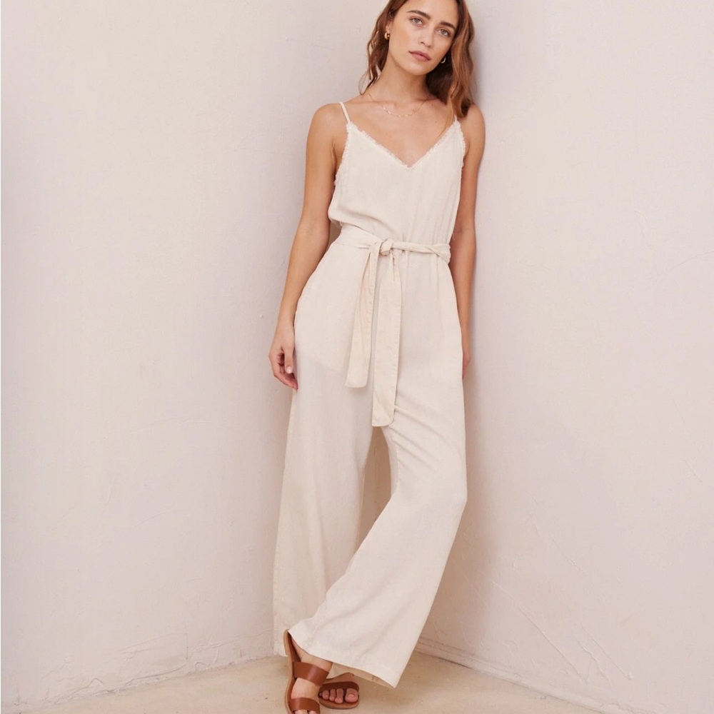 Smocked Back Cami Jumpsuit | Ivory Sand